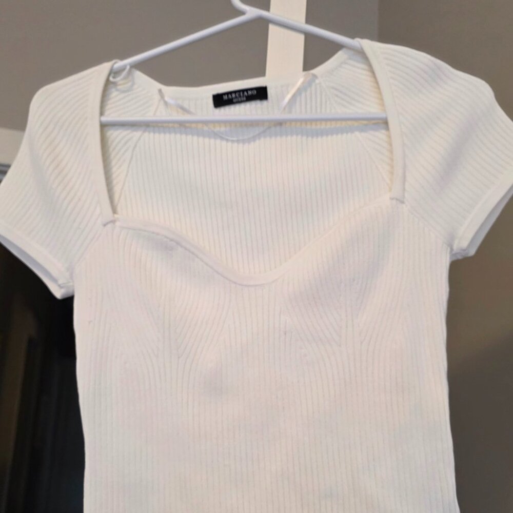 Marciano Guess White Sweetheart neck top